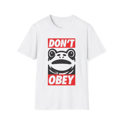 Free Oppression - T-Shirt - Don’t Obey – Anti - Authoritarian Frog T-Shirt