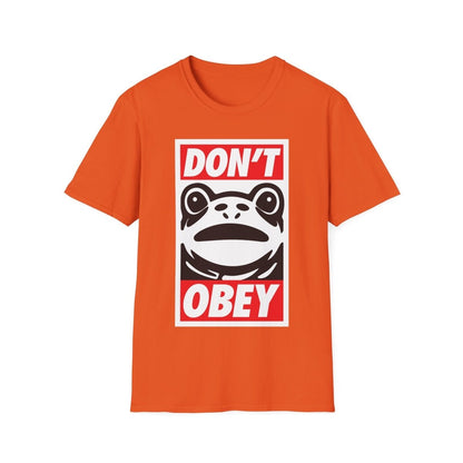 Free Oppression - T-Shirt - Don’t Obey – Anti - Authoritarian Frog T-Shirt