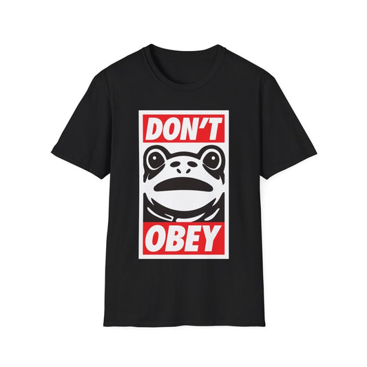 Free Oppression - T-Shirt - Don’t Obey – Anti - Authoritarian Frog T-Shirt