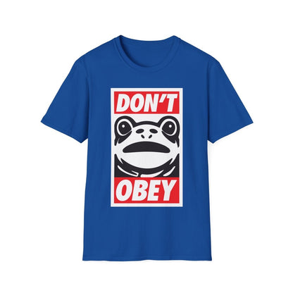 Free Oppression - T-Shirt - Don’t Obey – Anti - Authoritarian Frog T-Shirt