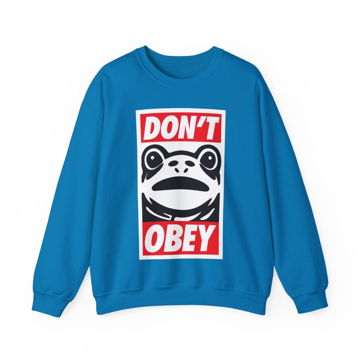 Free Oppression - Sweatshirt - Don’t Obey – Anti - Authoritarian Portland Frog Protest Sweatshirt