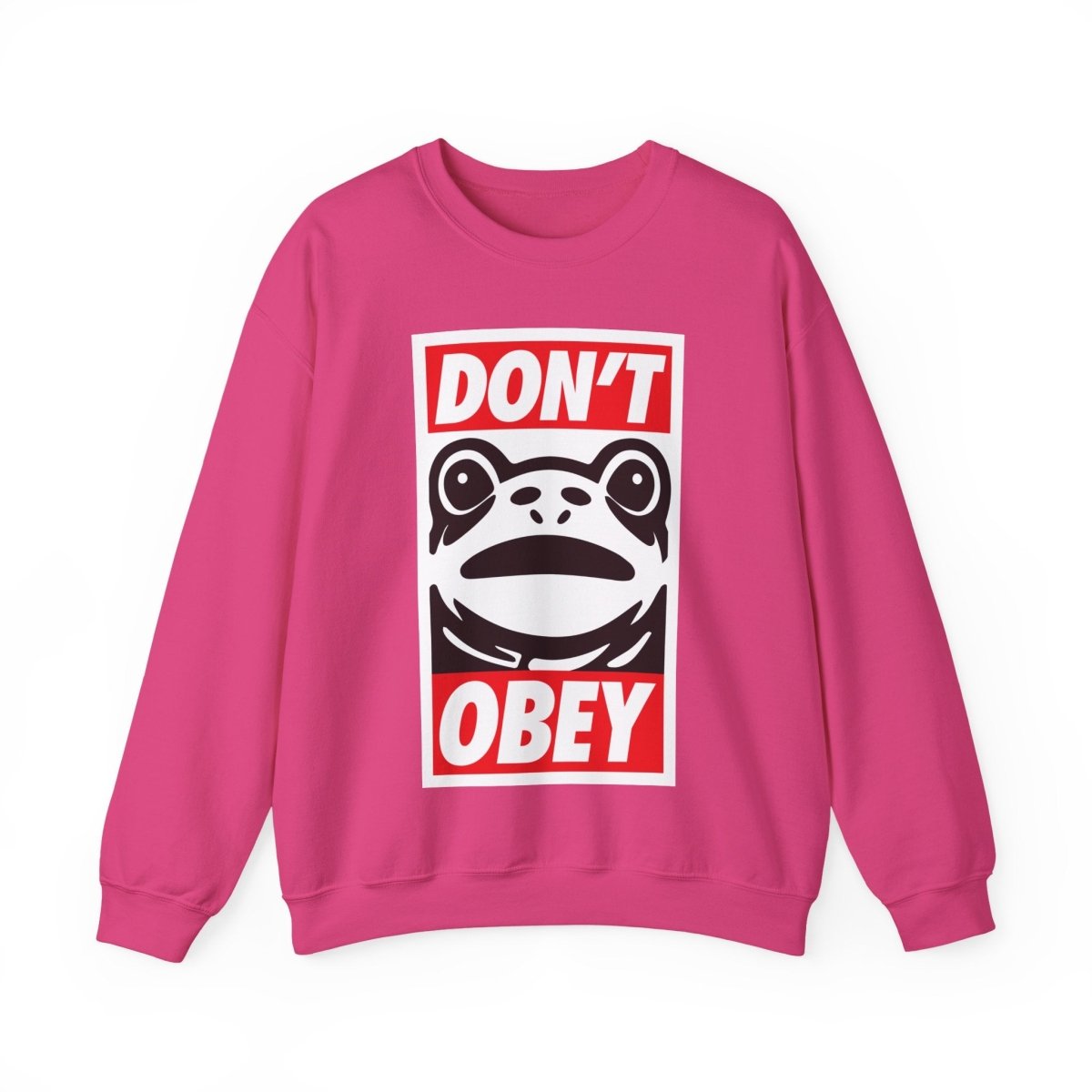 Free Oppression - Sweatshirt - Don’t Obey – Anti - Authoritarian Portland Frog Protest Sweatshirt