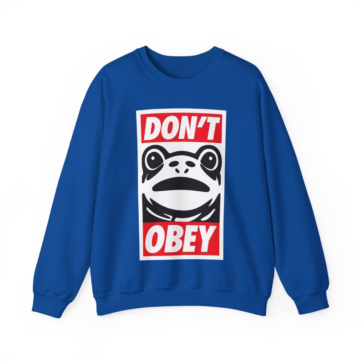 Free Oppression - Sweatshirt - Don’t Obey – Anti - Authoritarian Portland Frog Protest Sweatshirt