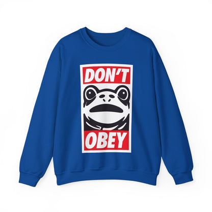 Free Oppression - Sweatshirt - Don’t Obey – Anti - Authoritarian Portland Frog Protest Sweatshirt