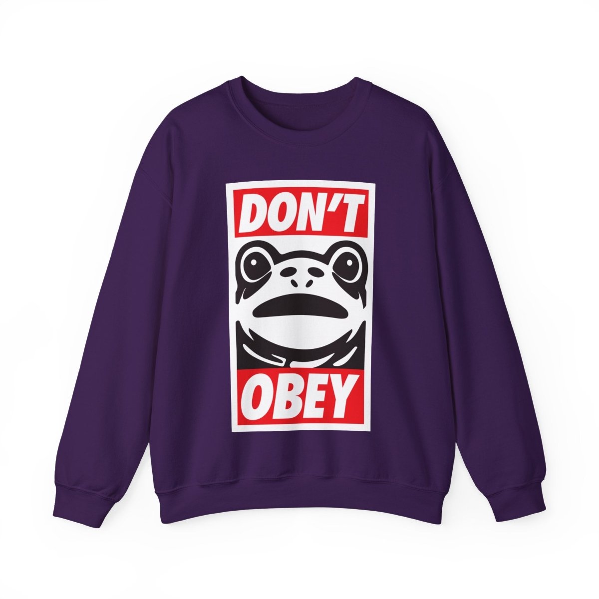 Free Oppression - Sweatshirt - Don’t Obey – Anti - Authoritarian Portland Frog Protest Sweatshirt
