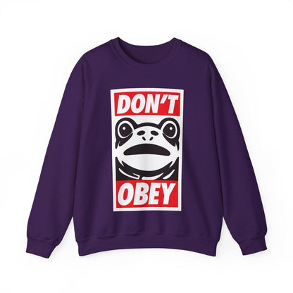 Free Oppression - Sweatshirt - Don’t Obey – Anti - Authoritarian Portland Frog Protest Sweatshirt