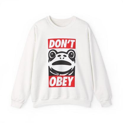 Free Oppression - Sweatshirt - Don’t Obey – Anti - Authoritarian Portland Frog Protest Sweatshirt