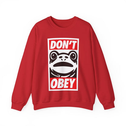 Free Oppression - Sweatshirt - Don’t Obey – Anti - Authoritarian Portland Frog Protest Sweatshirt