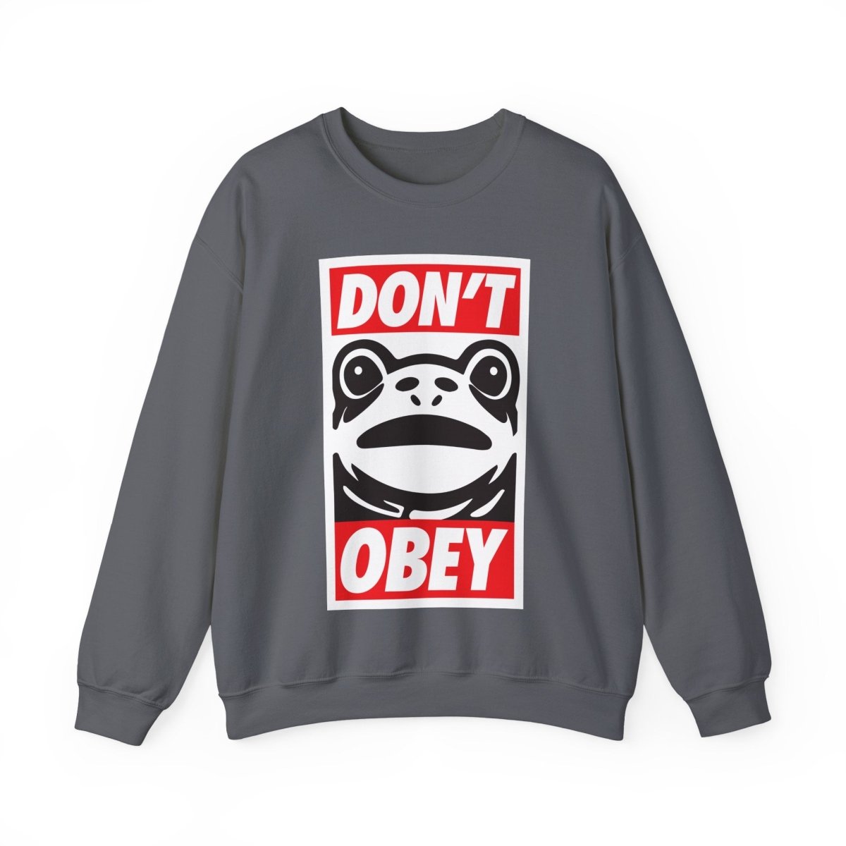 Free Oppression - Sweatshirt - Don’t Obey – Anti - Authoritarian Portland Frog Protest Sweatshirt