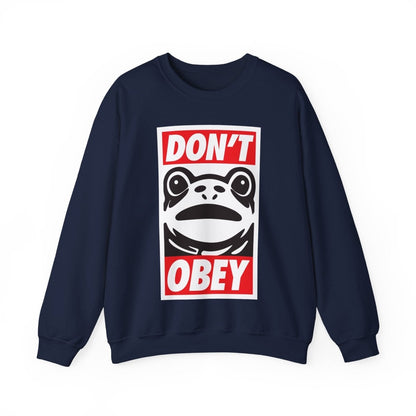 Free Oppression - Sweatshirt - Don’t Obey – Anti - Authoritarian Portland Frog Protest Sweatshirt