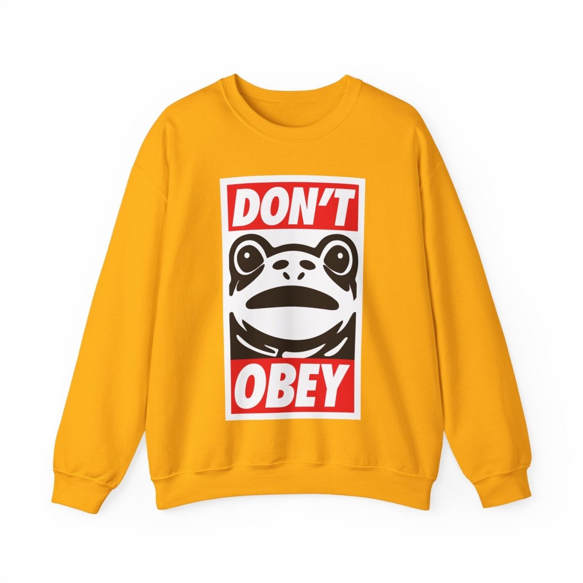 Free Oppression - Sweatshirt - Don’t Obey – Anti - Authoritarian Portland Frog Protest Sweatshirt
