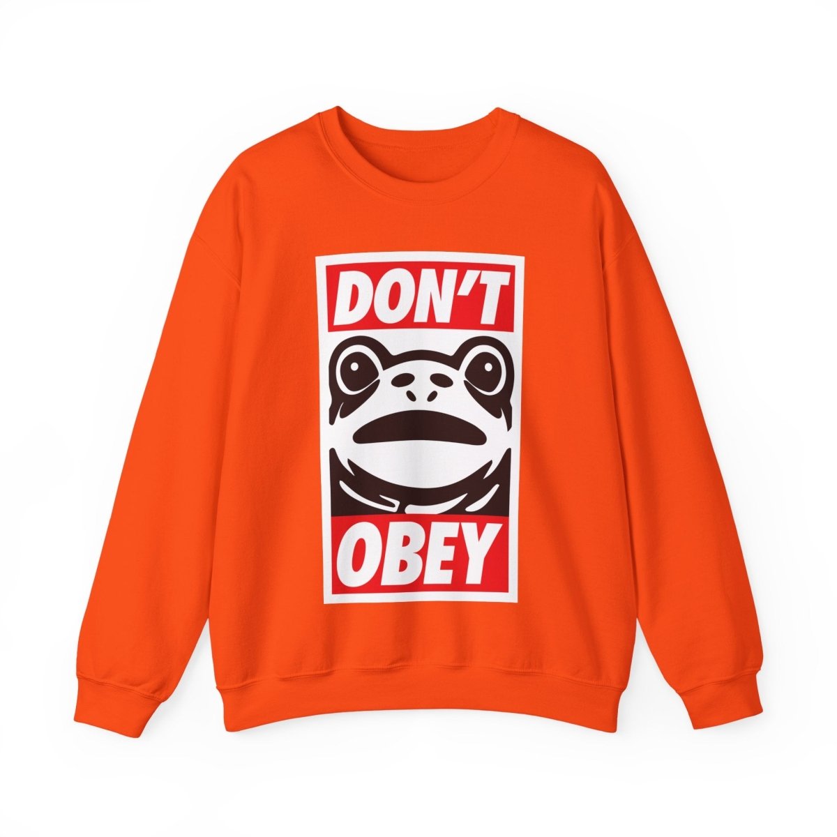 Free Oppression - Sweatshirt - Don’t Obey – Anti - Authoritarian Portland Frog Protest Sweatshirt