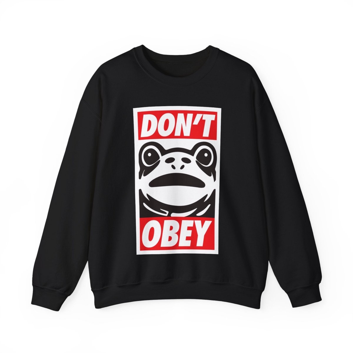 Free Oppression - Sweatshirt - Don’t Obey – Anti - Authoritarian Portland Frog Protest Sweatshirt