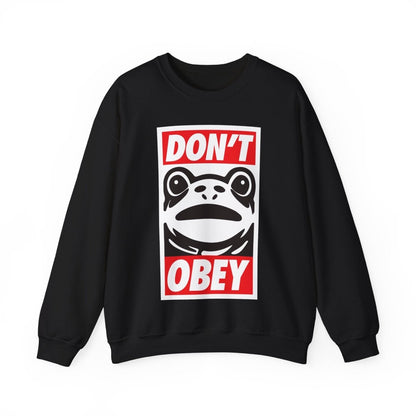 Free Oppression - Sweatshirt - Don’t Obey – Anti - Authoritarian Portland Frog Protest Sweatshirt