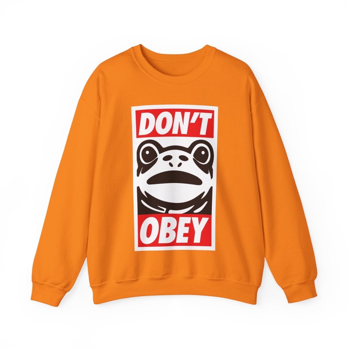 Free Oppression - Sweatshirt - Don’t Obey – Anti - Authoritarian Portland Frog Protest Sweatshirt