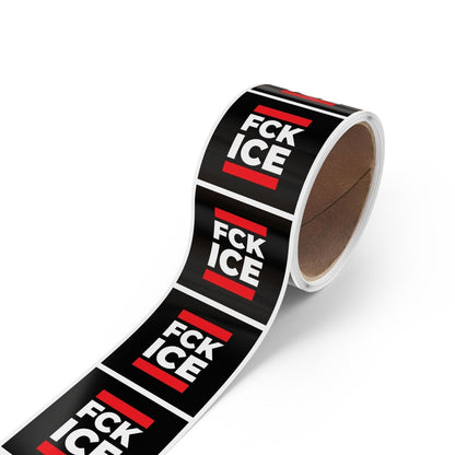 Free Oppression - Sticker Roll - FCK ICE - Square Vinyl Sticker Label Rolls - Anti Trump Protest "No Kings" Antifascist Decals