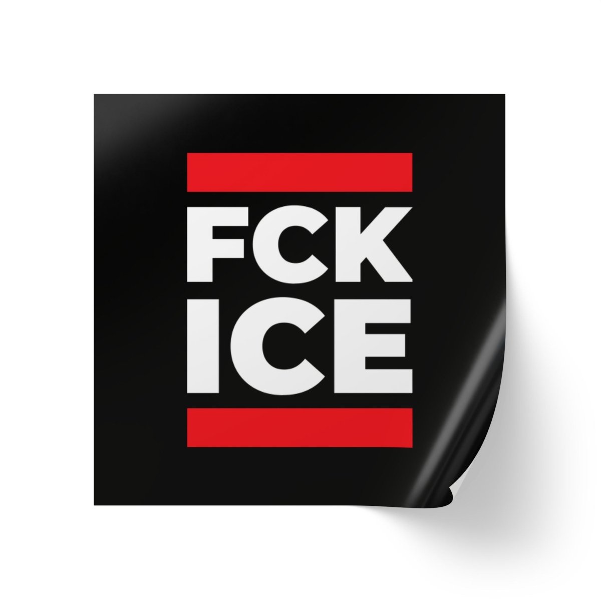 Free Oppression - Sticker Roll - FCK ICE - Square Vinyl Sticker Label Rolls - Anti Trump Protest "No Kings" Antifascist Decals