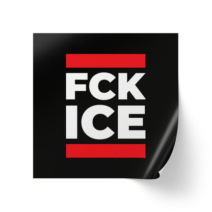 Free Oppression - Sticker Roll - FCK ICE - Square Vinyl Sticker Label Rolls - Anti Trump Protest "No Kings" Antifascist Decals