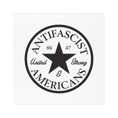 Free Oppression - Car Magnet - Antifascist Americans - Car Magnet - United & Strong No Kings Protest Bumper Sign