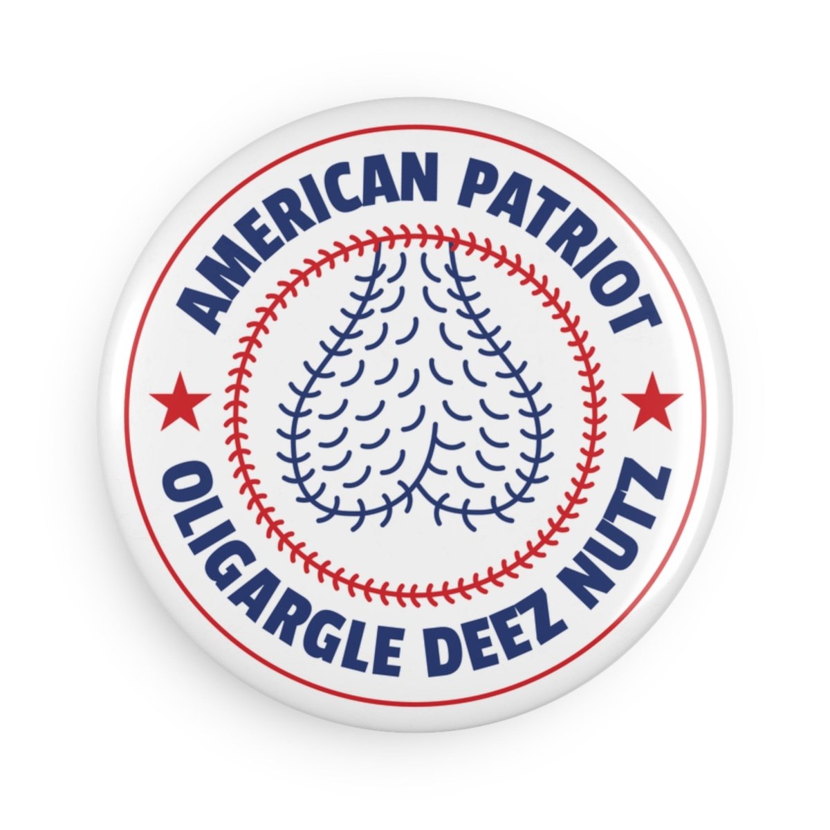 Free Oppression - Home Decor - American Patriot Oligargle Deez Nutz - Round Button Magnet