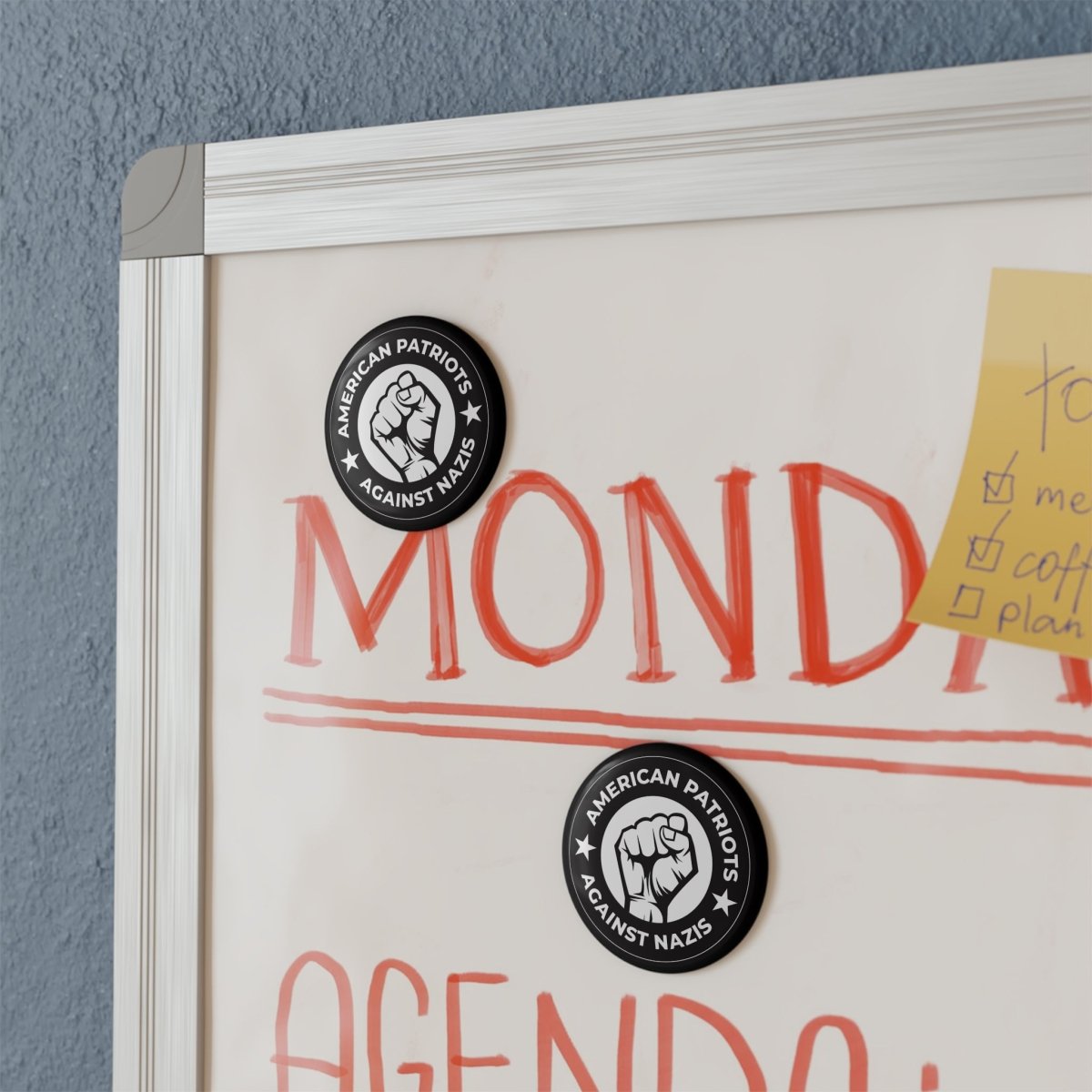 Free Oppression - Home Decor - American Patriots Against Nazis - Round Button Magnet - 1 & 10 pcs