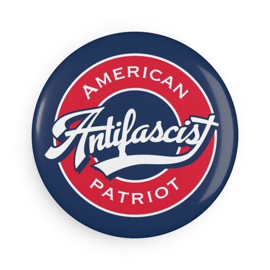 Free Oppression - Home Decor - Antifascist American Patriot - Round Button Magnet - 1 & 10 pcs - Baseball & Pro - Democracy