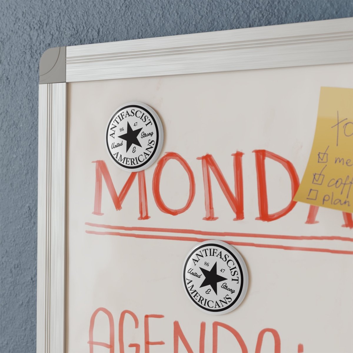 Free Oppression - Home Decor - Antifascist Americans - Round Button Magnet - 1 & 10 pcs - Pro - Democracy Anti - Authoritarian