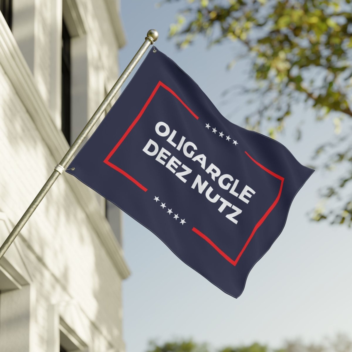 Free Oppression - Home Decor - Oligargle Deez Nutz Double Sided Flag