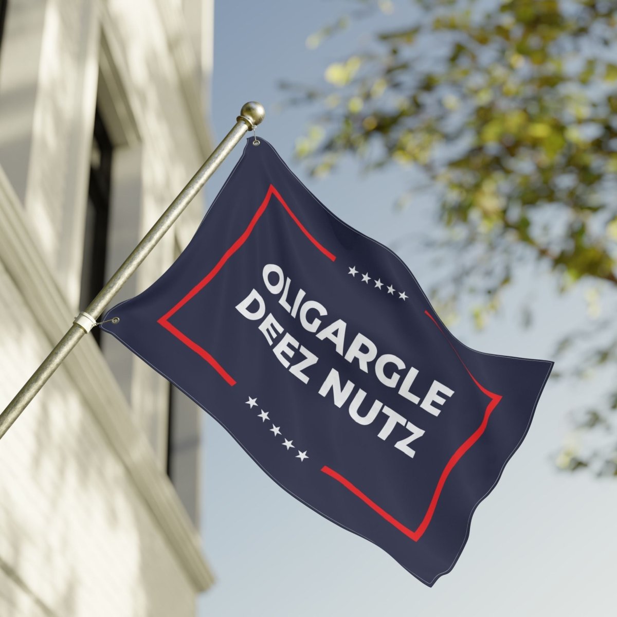 Free Oppression - Home Decor - Oligargle Deez Nutz Double Sided Flag