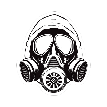 Free Oppression - Kiss - Cut Sticker - Hooded Antifa Gasmask Three Arrows - Kiss - Cut Sticker