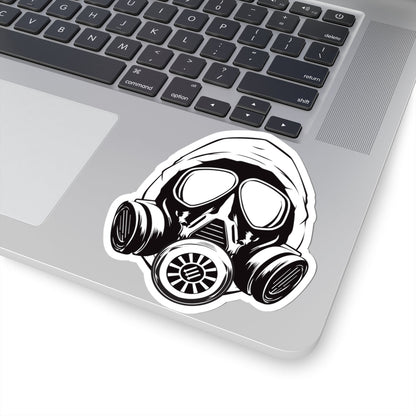 Free Oppression - Kiss - Cut Sticker - Hooded Antifa Gasmask Three Arrows - Kiss - Cut Sticker