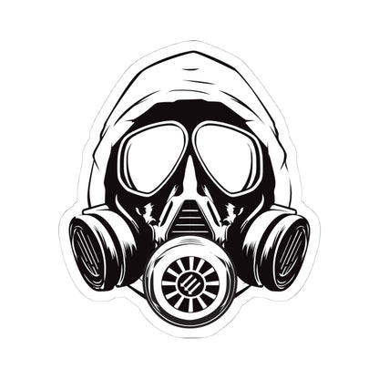 Free Oppression - Kiss - Cut Sticker - Hooded Antifa Gasmask Three Arrows - Kiss - Cut Sticker