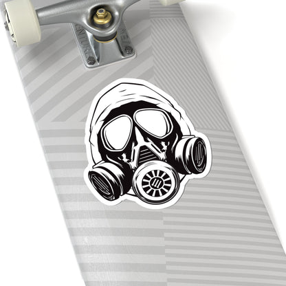 Free Oppression - Kiss - Cut Sticker - Hooded Antifa Gasmask Three Arrows - Kiss - Cut Sticker