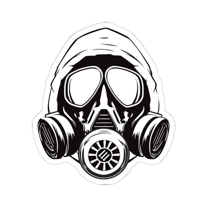 Free Oppression - Kiss - Cut Sticker - Hooded Antifa Gasmask Three Arrows - Kiss - Cut Sticker