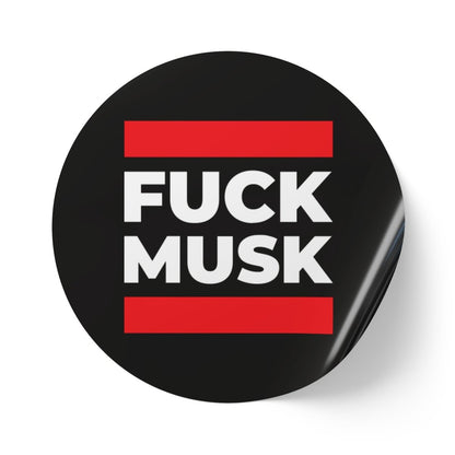 Free Oppression - Paper products - Fuck Musk – Round Sticker Roll