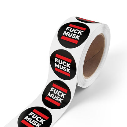 Free Oppression - Paper products - Fuck Musk – Round Sticker Roll
