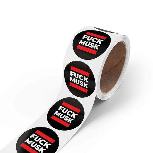 Free Oppression - Paper products - Fuck Musk – Round Sticker Roll