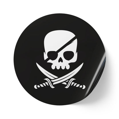 Free Oppression - Paper products - Pirate Skull – Round Sticker Roll