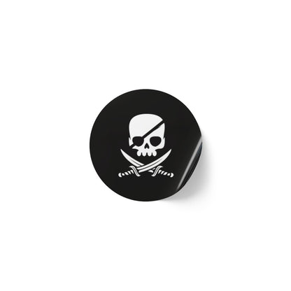 Free Oppression - Paper products - Pirate Skull – Round Sticker Roll