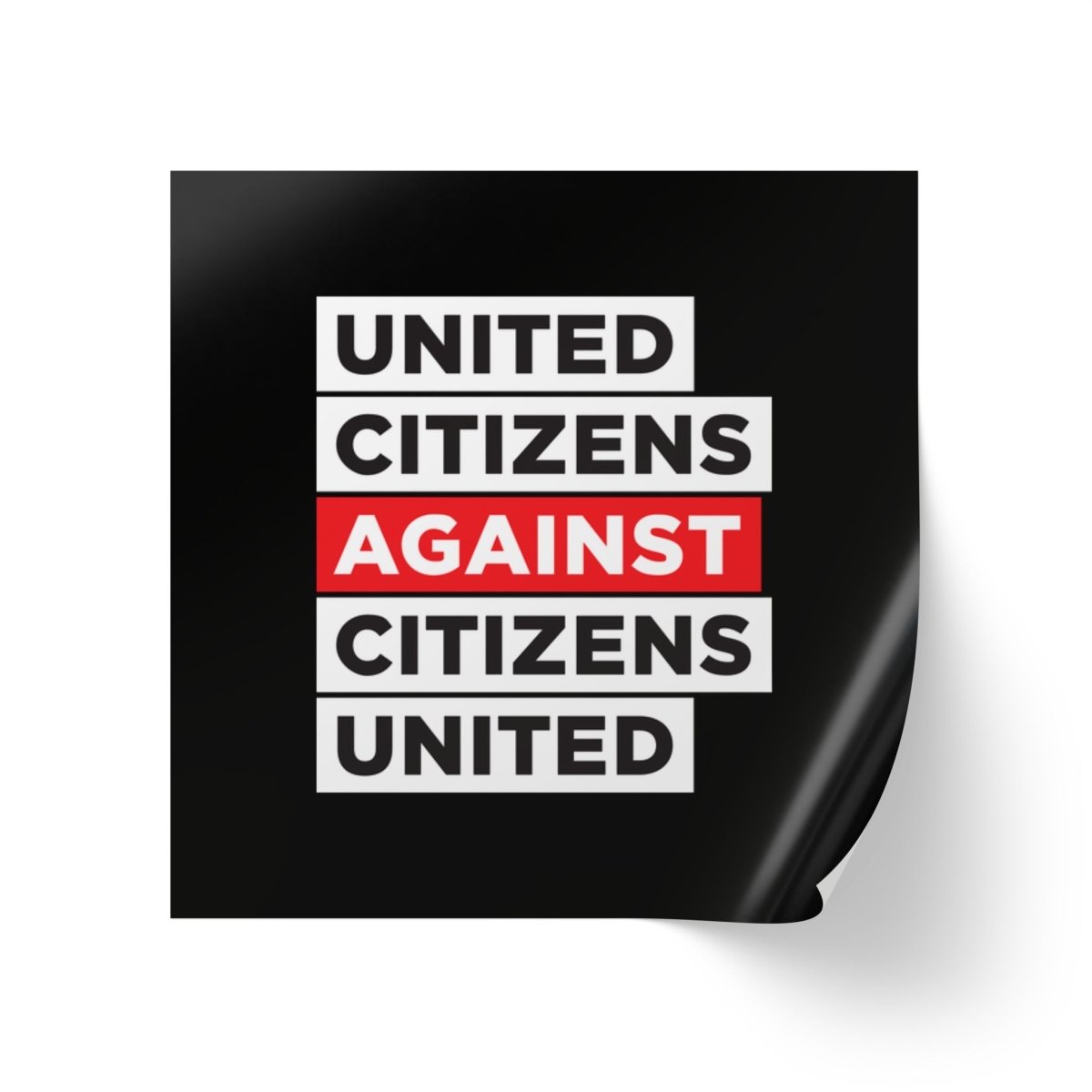Free Oppression - Paper products - United Citizens Against Citizens United - Square Sticker Roll