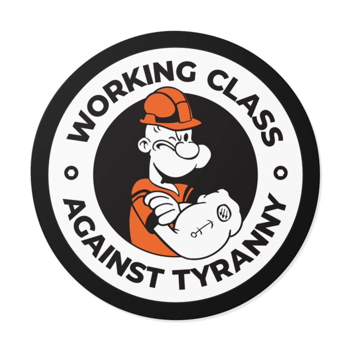 Free Oppression - Paper products - Working Class Against Tyranny – Round Vinyl Sticker