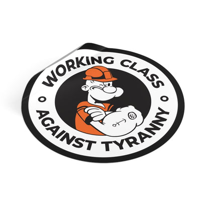 Free Oppression - Paper products - Working Class Against Tyranny – Round Vinyl Sticker