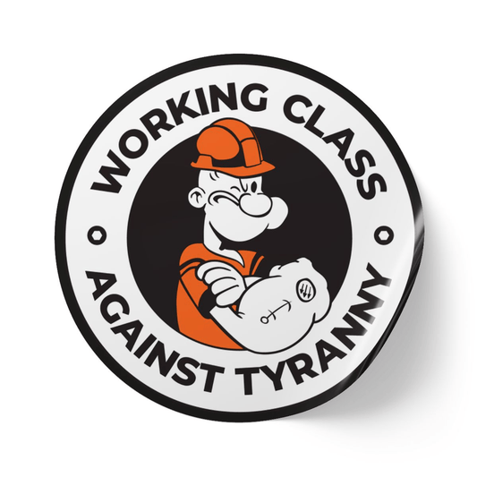 Free Oppression - Paper products - Working Class Against Tyranny – Round Vinyl Sticker