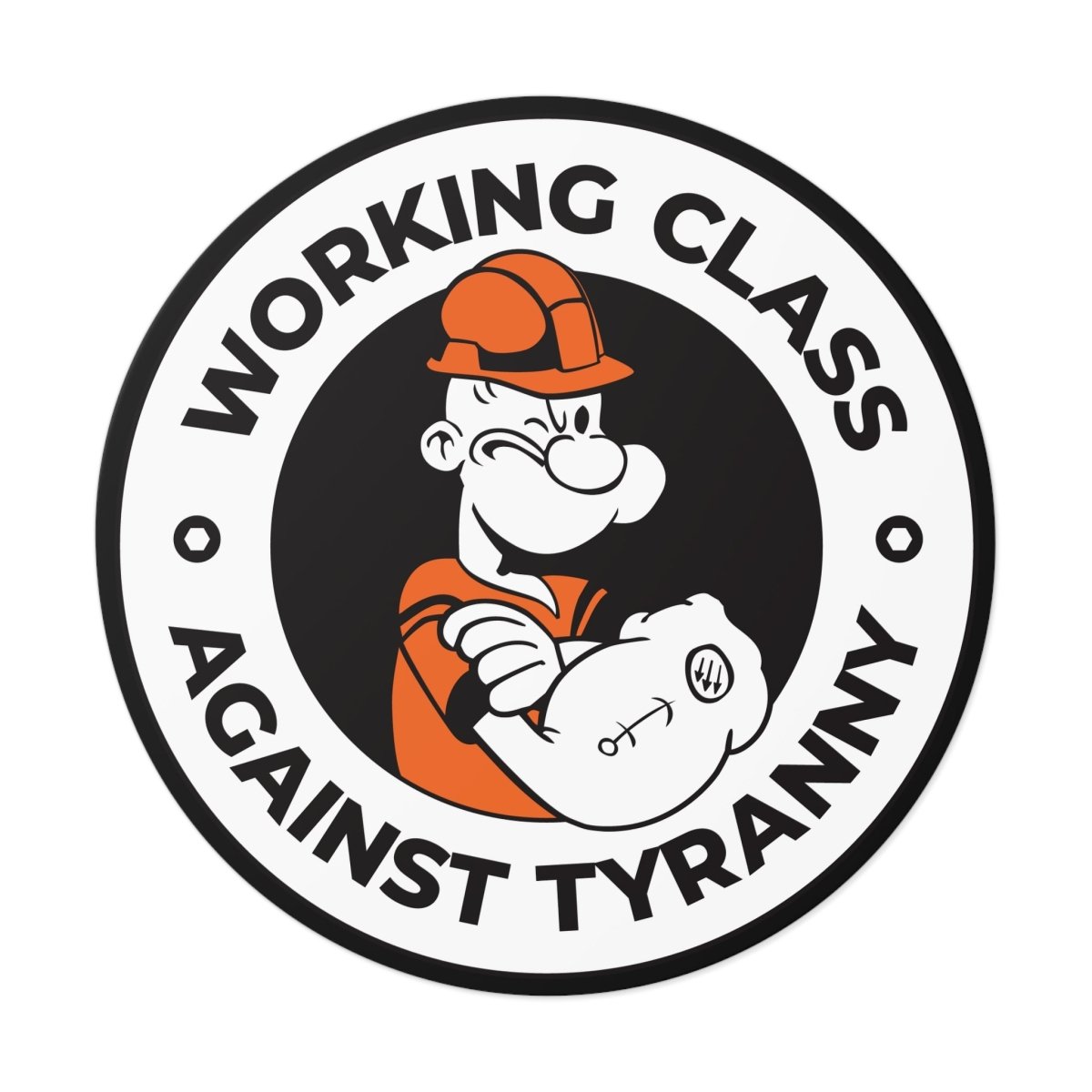 Free Oppression - Paper products - Working Class Against Tyranny – Round Vinyl Sticker