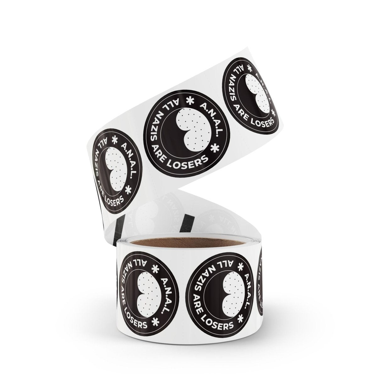 Free Oppression - Sticker Roll - All Nazis Are Losers – Round Sticker Roll