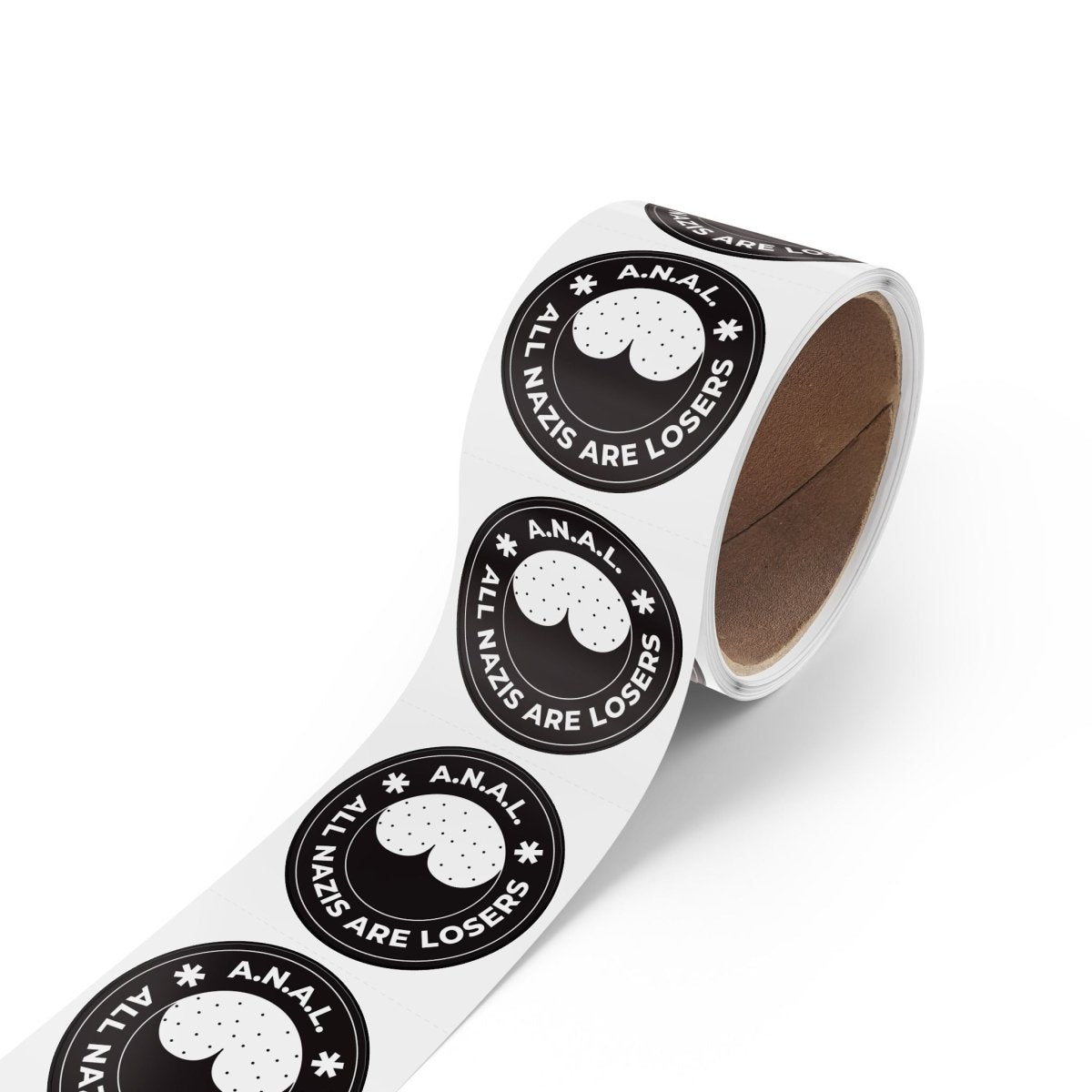Free Oppression - Sticker Roll - All Nazis Are Losers – Round Sticker Roll