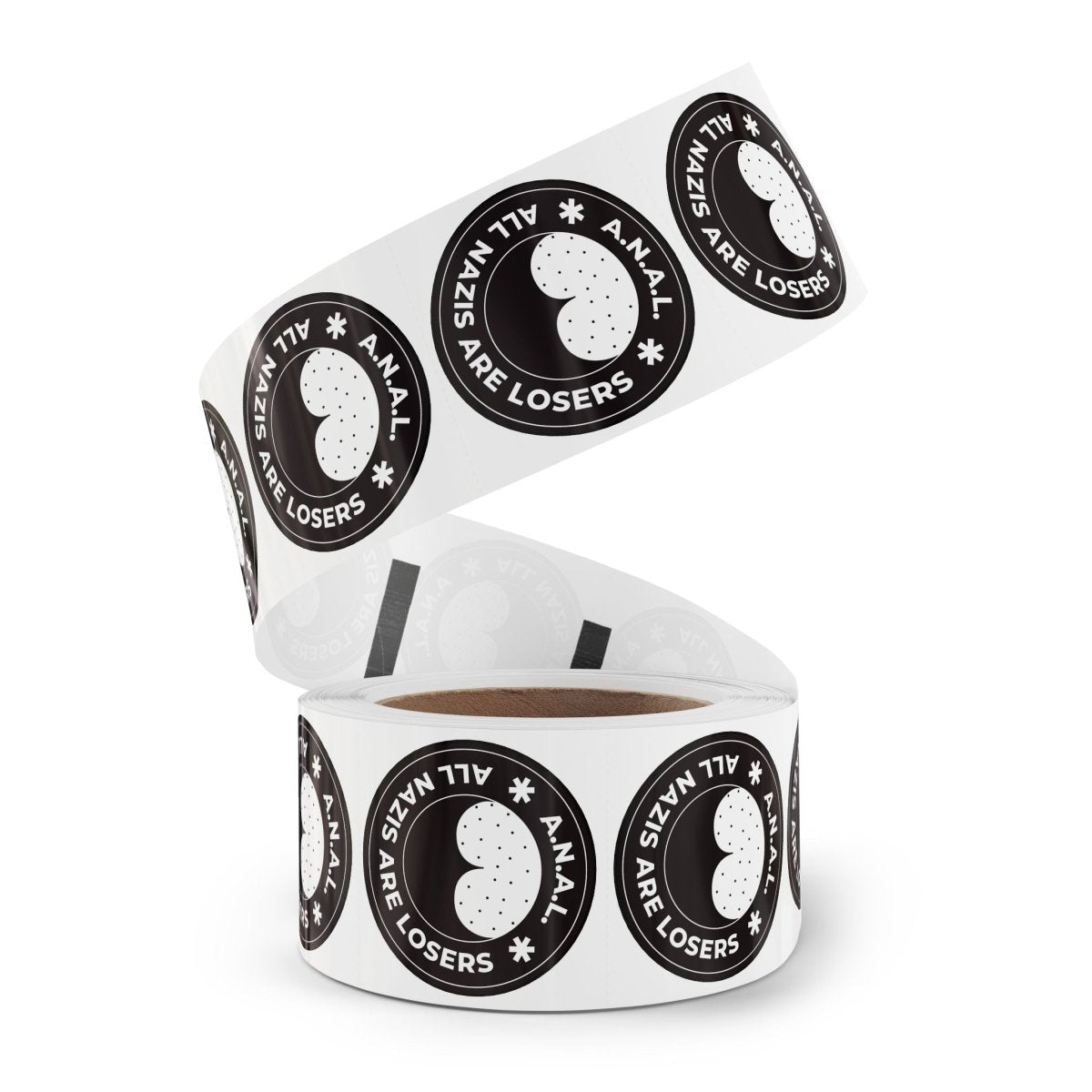 Free Oppression - Sticker Roll - All Nazis Are Losers – Round Sticker Roll