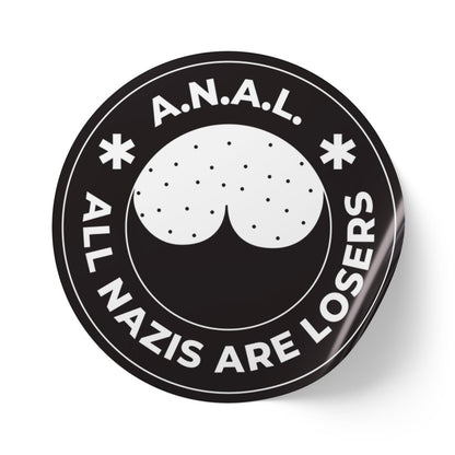 Free Oppression - Sticker Roll - All Nazis Are Losers – Round Sticker Roll