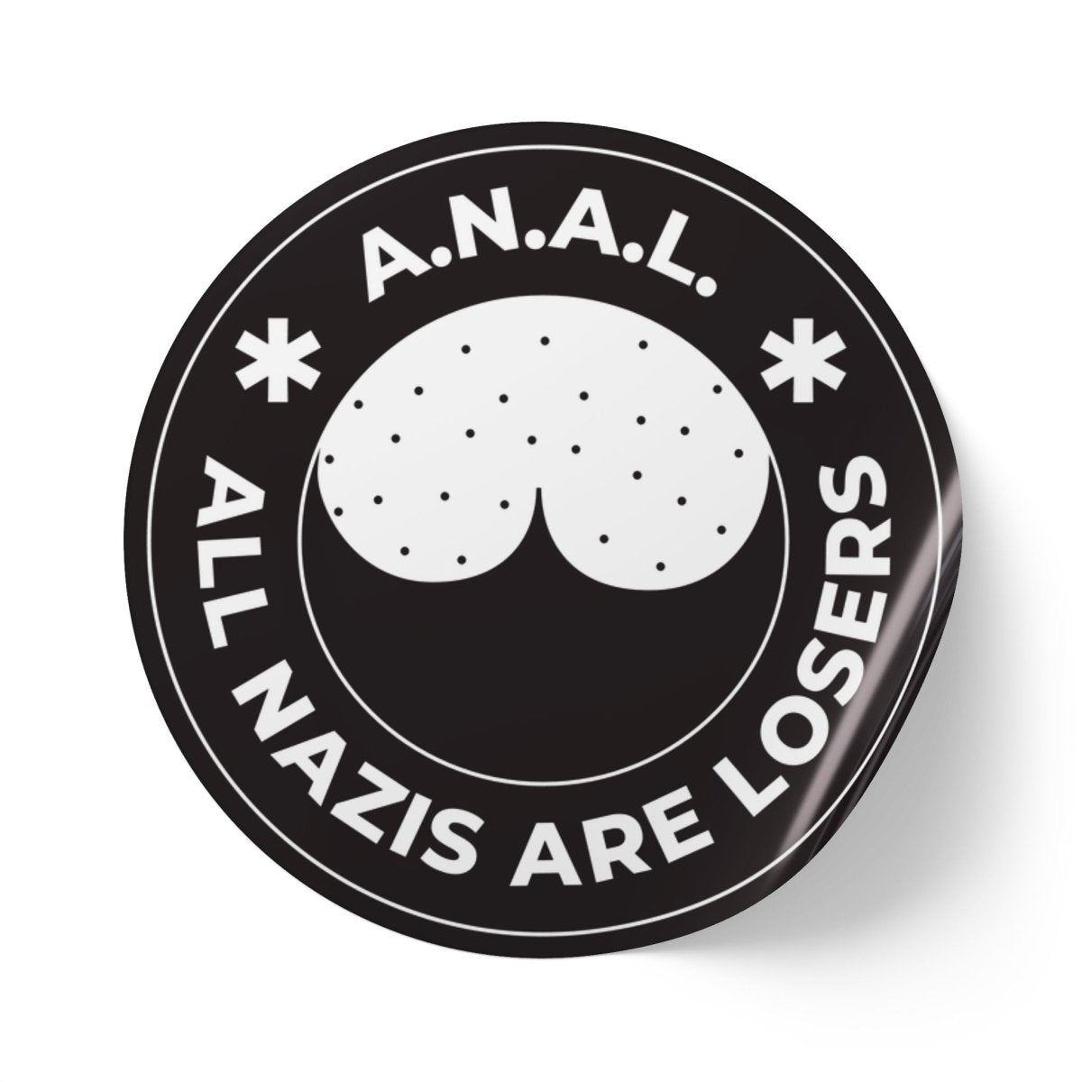 Free Oppression - Sticker Roll - All Nazis Are Losers – Round Sticker Roll