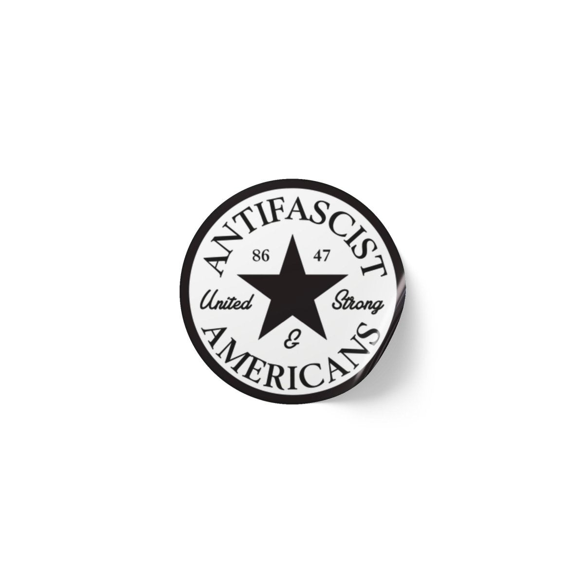Free Oppression - Sticker Roll - Antifascist Americans United & Strong – Round Sticker Roll